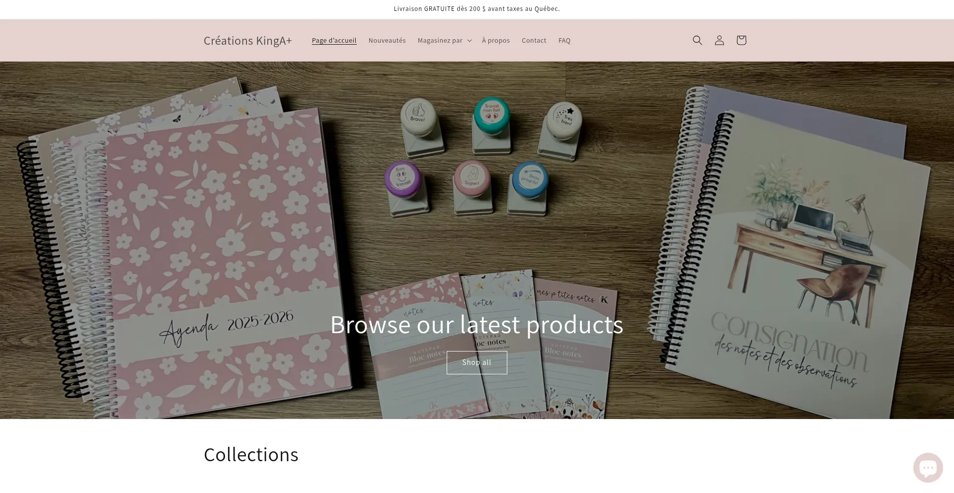 Website screenshot of 0ub1z1-zn.myshopify.com
