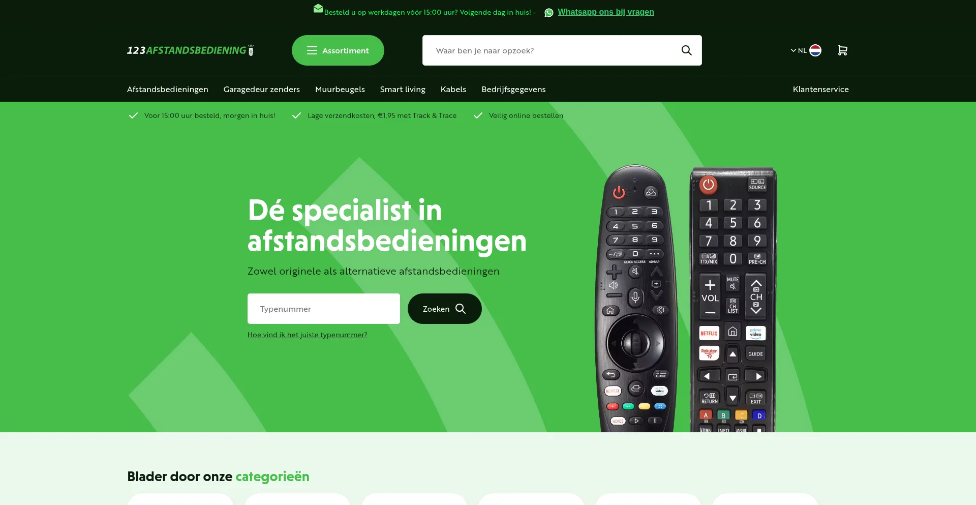 123afstandsbediening.nl Screenshot