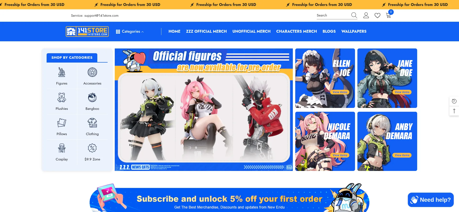 Website screenshot of 141store.com