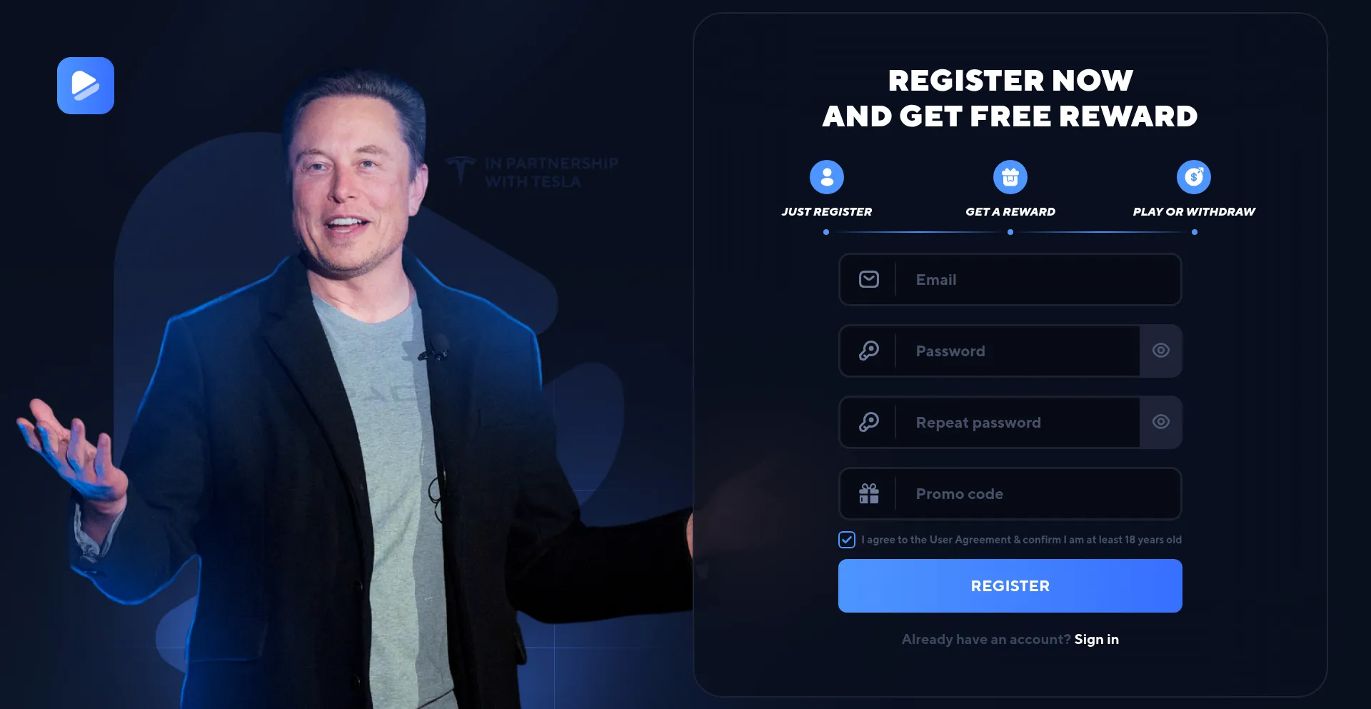Website screenshot of 1casino.world