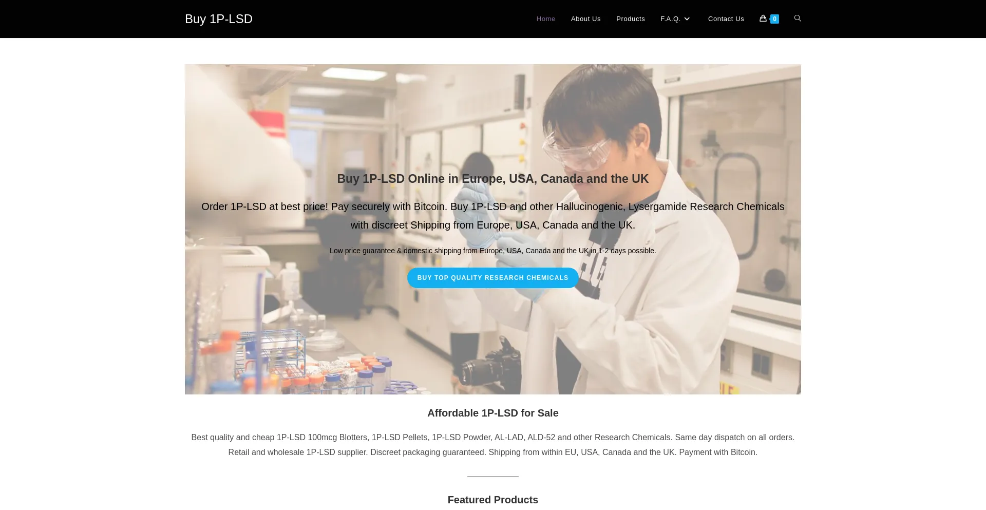 Website screenshot of 1p-lsd-btc.com