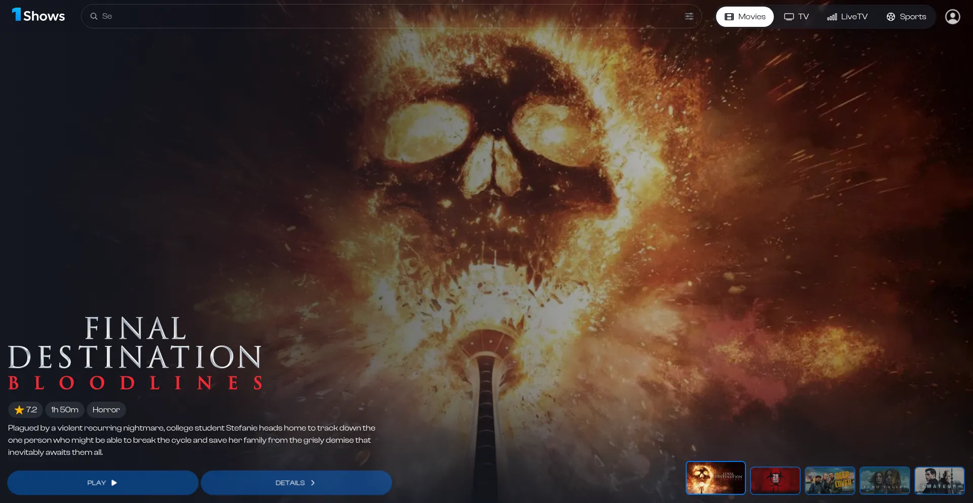 Website screenshot of 1shows.ru