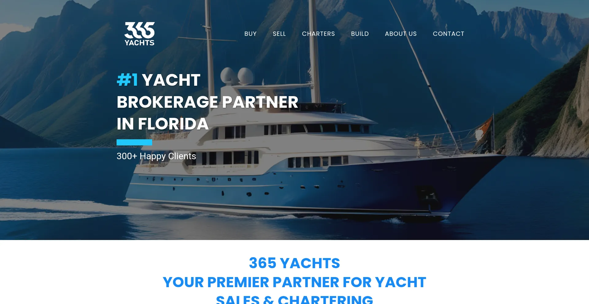 Website screenshot of 365yachts.org