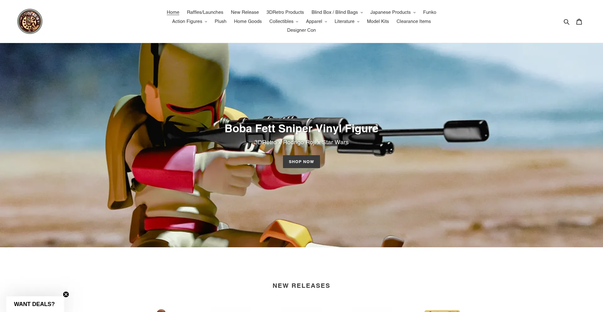 Website screenshot of 3dretro.com