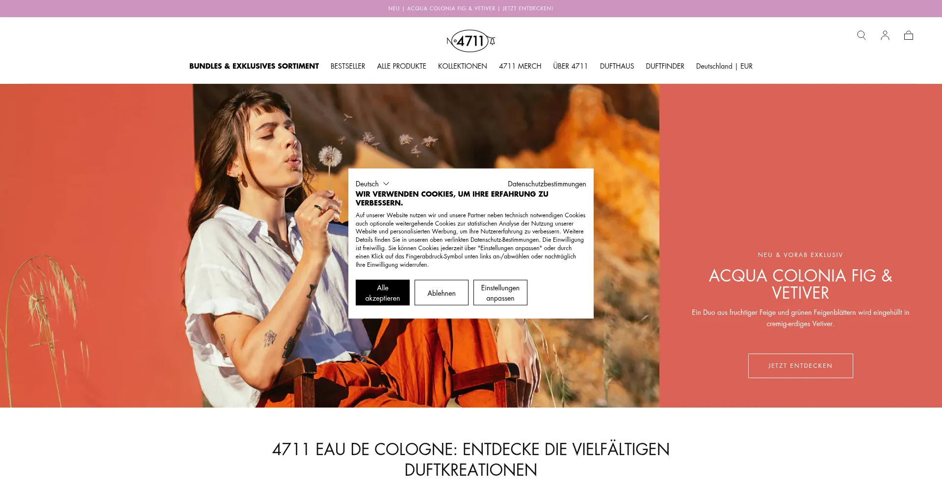 Website screenshot of 4711.com