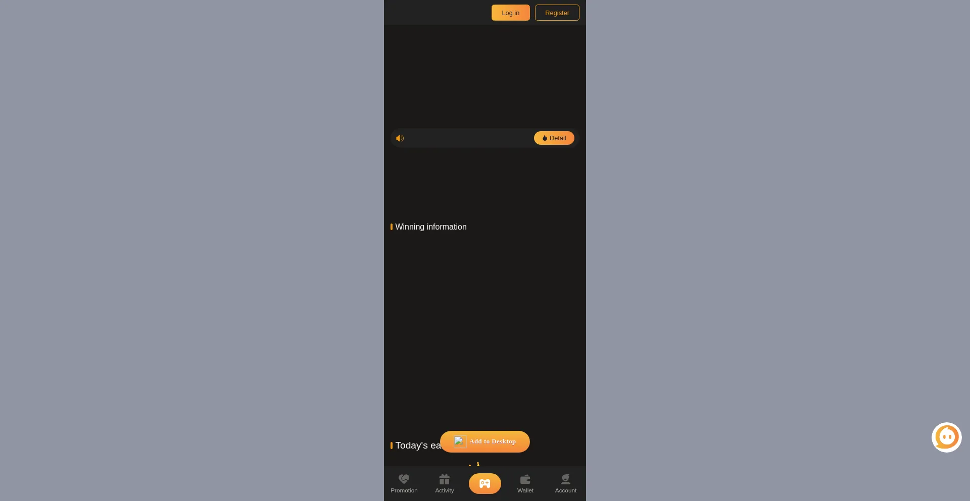 Website screenshot of 6club.win