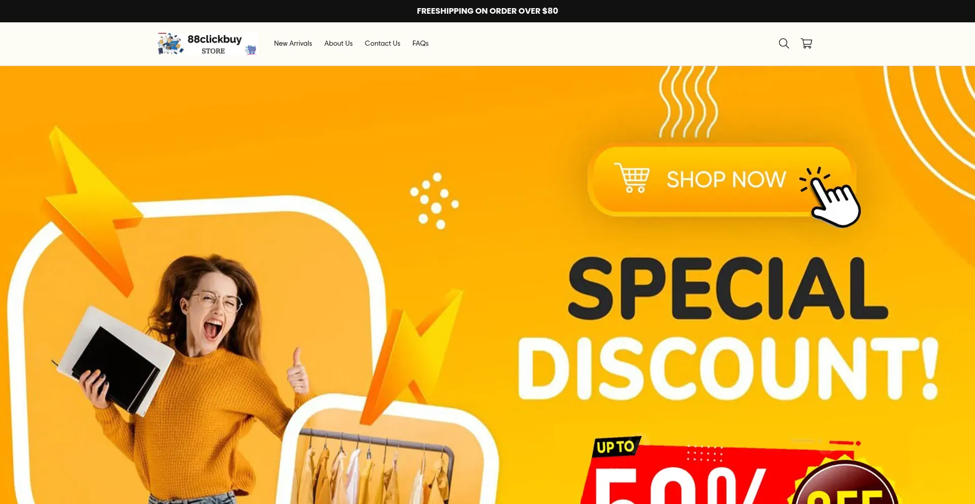 Website screenshot of 88clickbuy.com