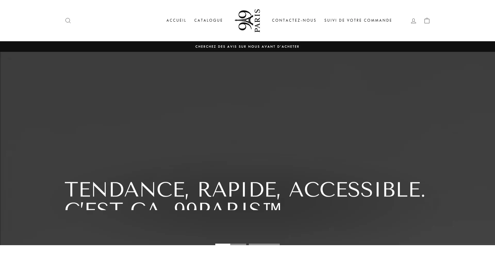 Website screenshot of 99paris.com