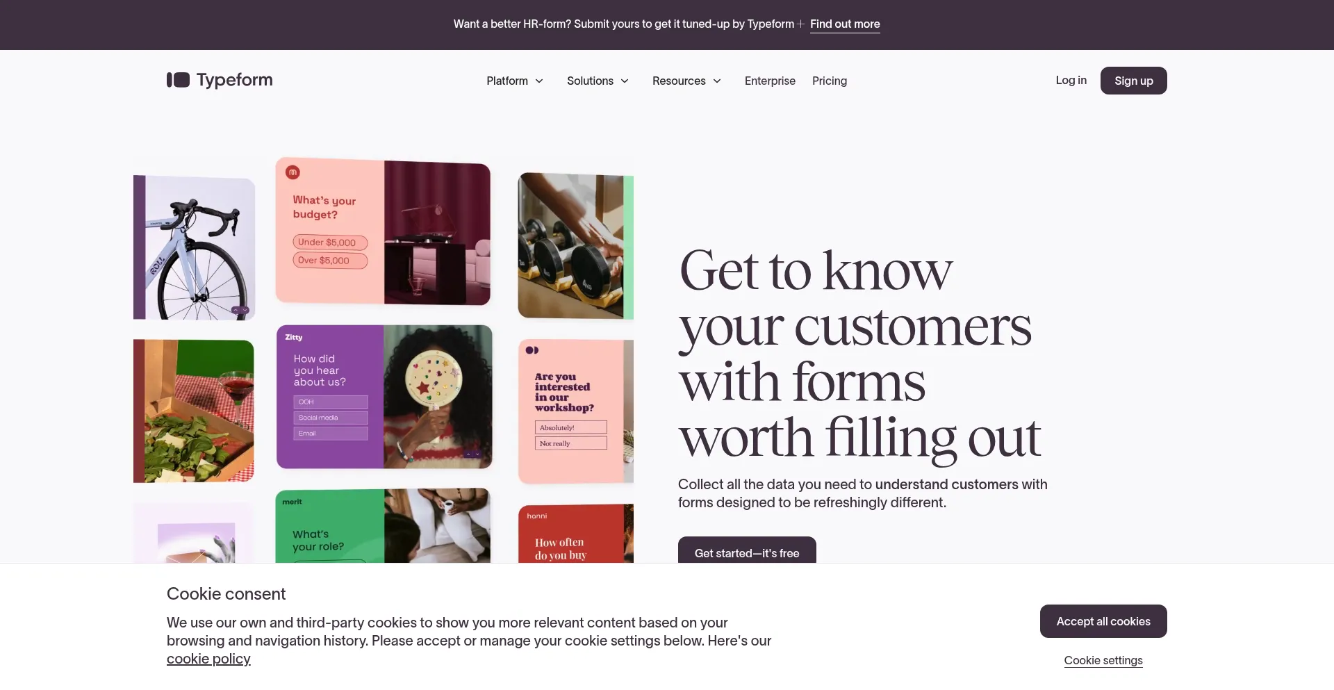 Website screenshot of 9dbqq60vcfs.typeform.com