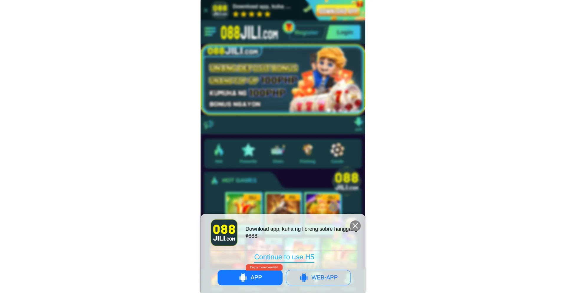 Website screenshot of A088jili.com