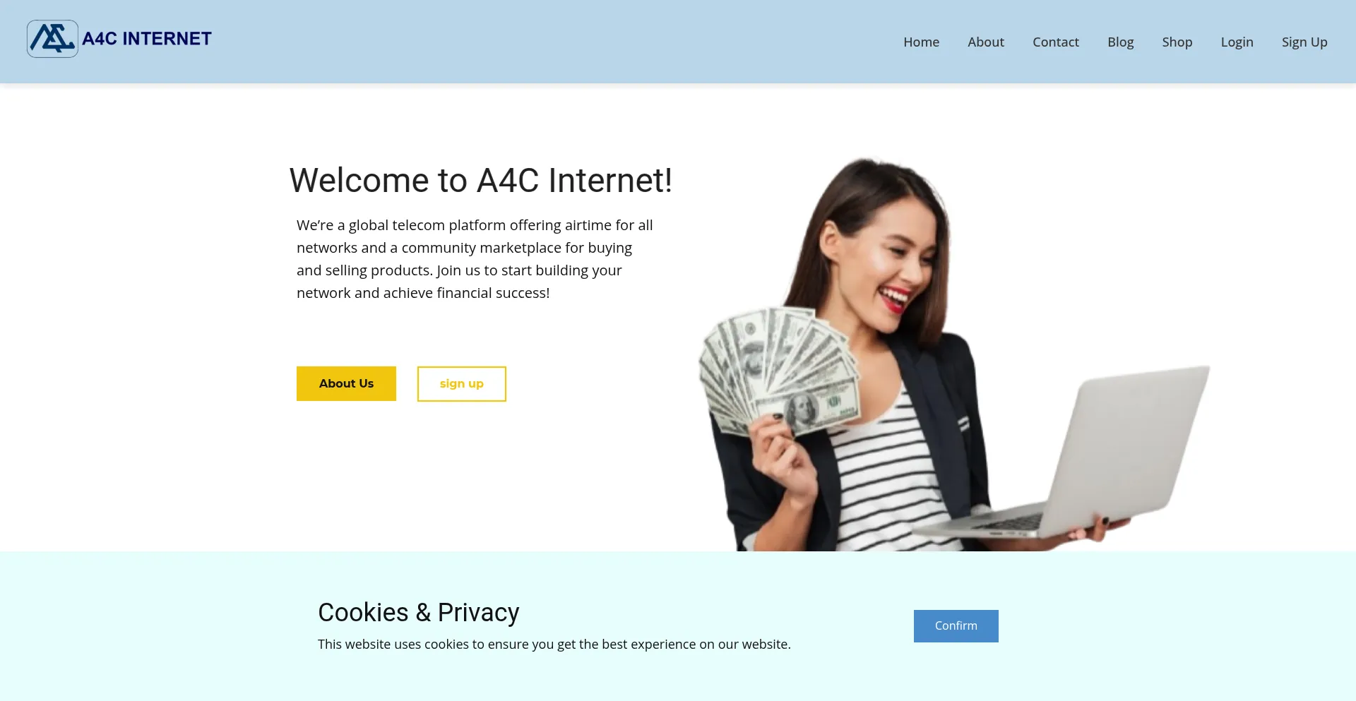 A4cinternet.co Screenshot