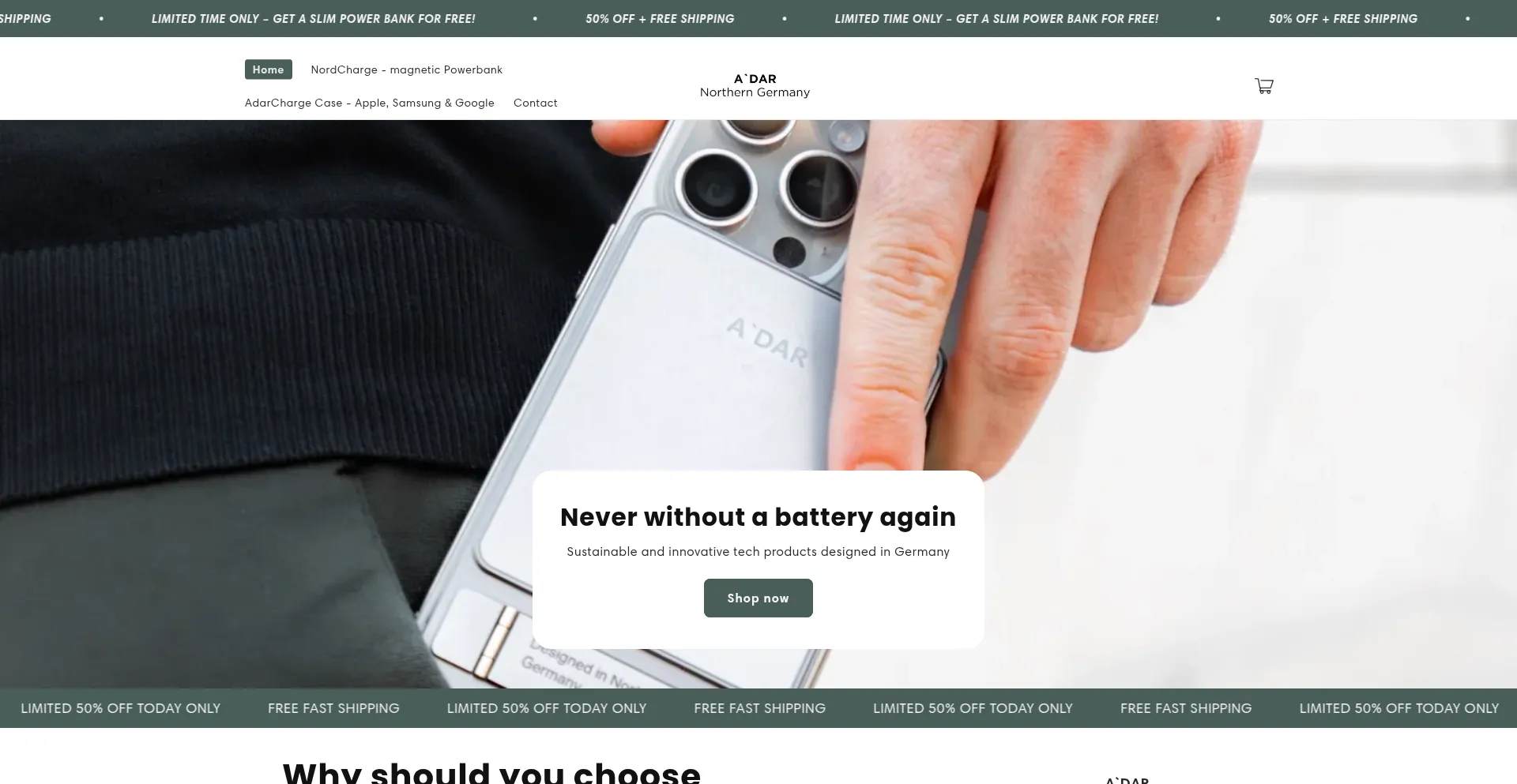 Website screenshot of A-dar.co.uk