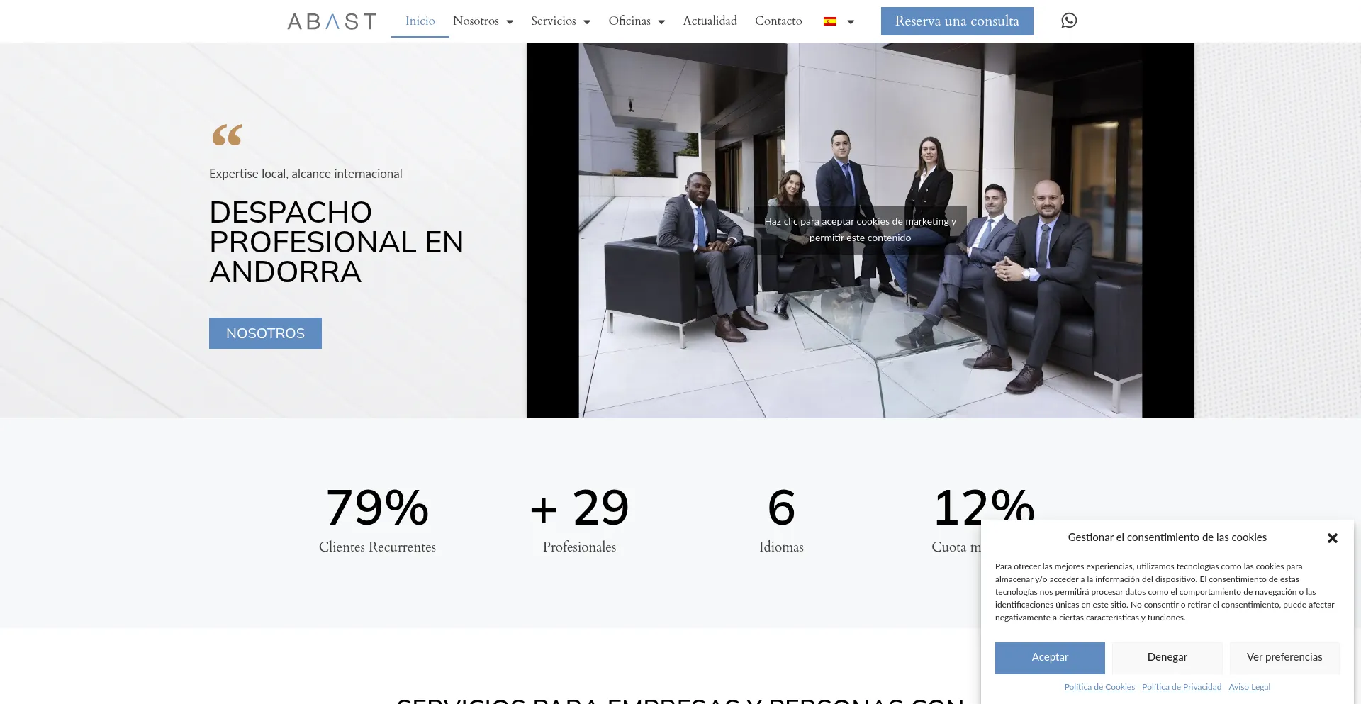 Website screenshot of Abastandorra.com