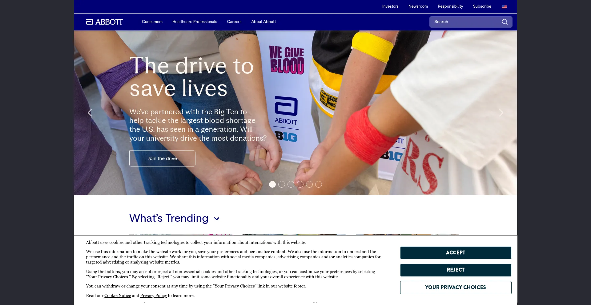 Abbott.com Screenshot
