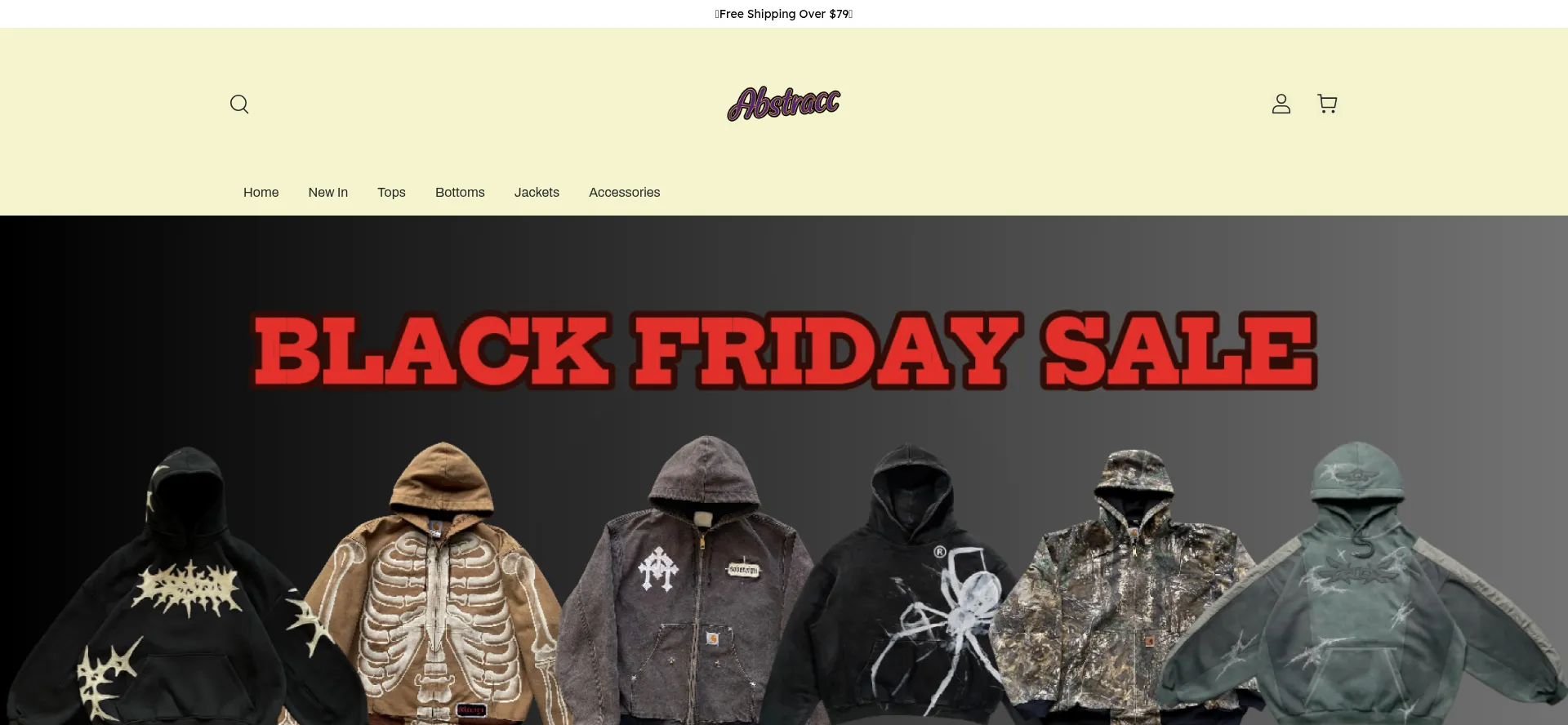 Website screenshot of Abstracc.com