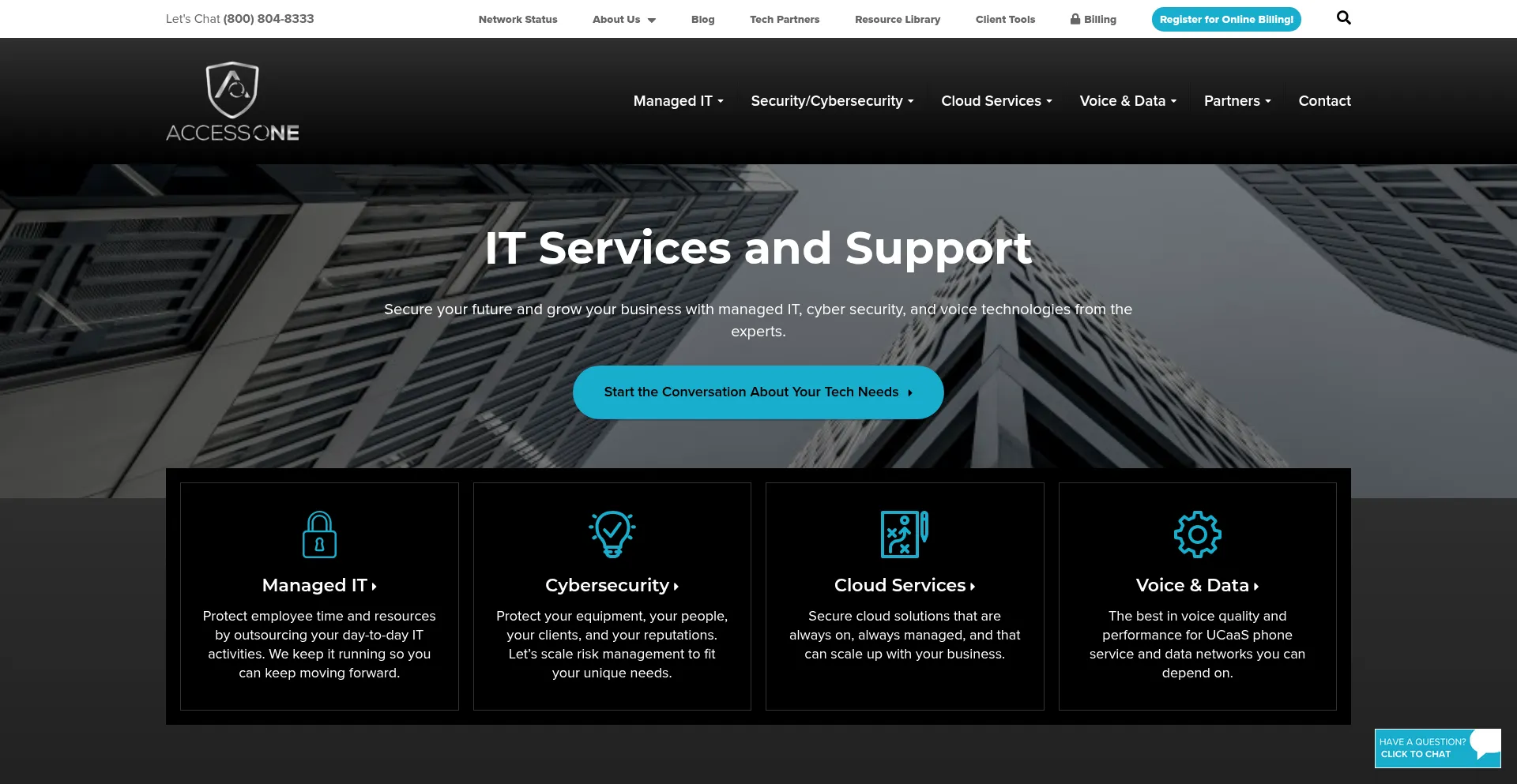 Website screenshot of Accessoneinc.com