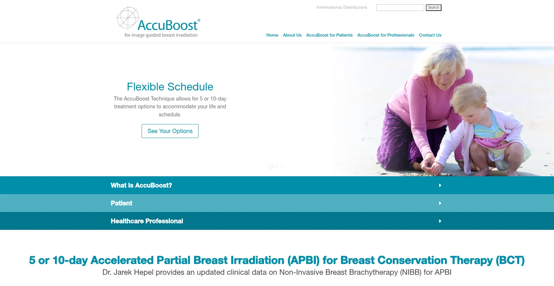 Website screenshot of Accuboost.com