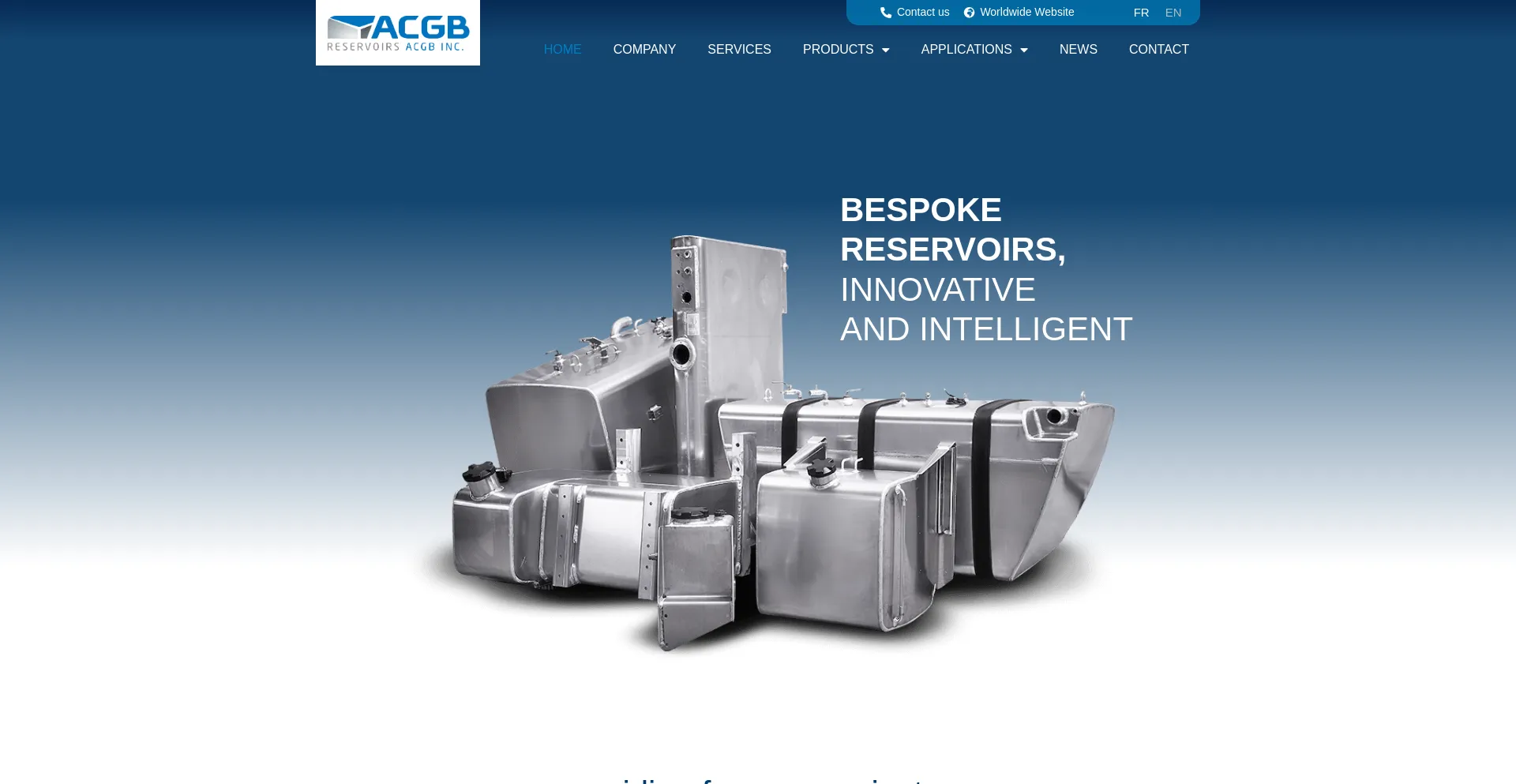 Website screenshot of Acgb-inc.com