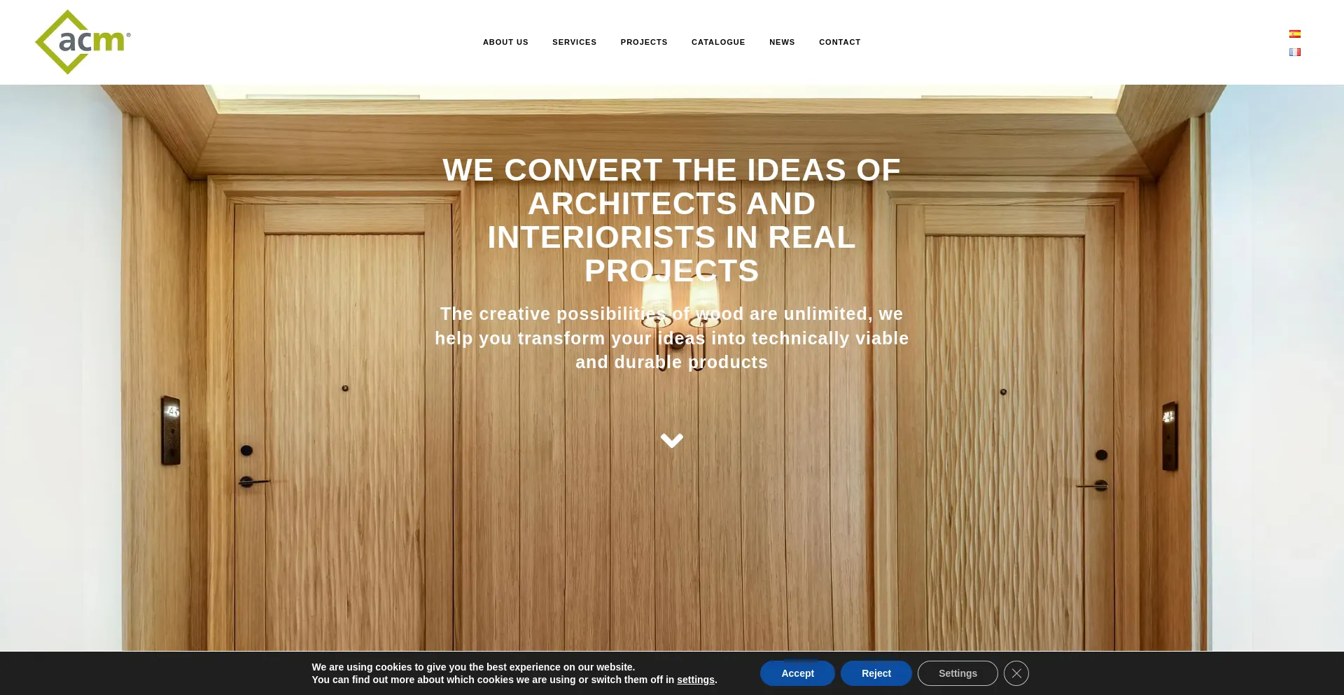Website screenshot of Acm.es
