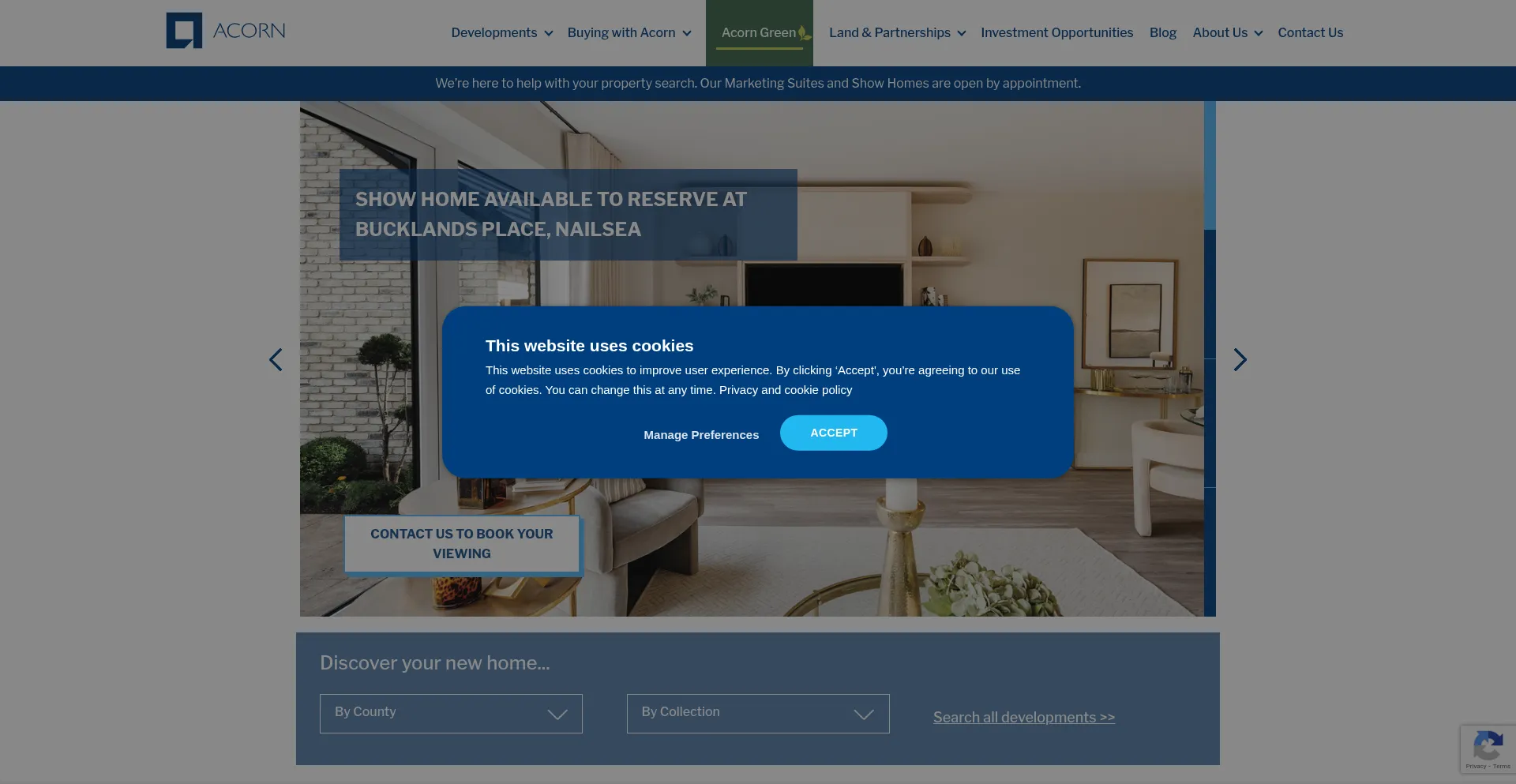 Website screenshot of Acornpropertygroup.org