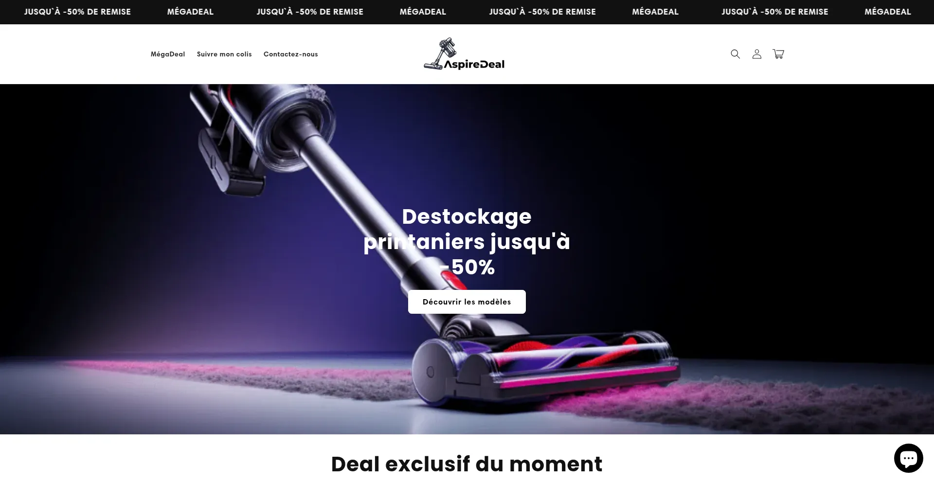 Website screenshot of Adealboutique.com