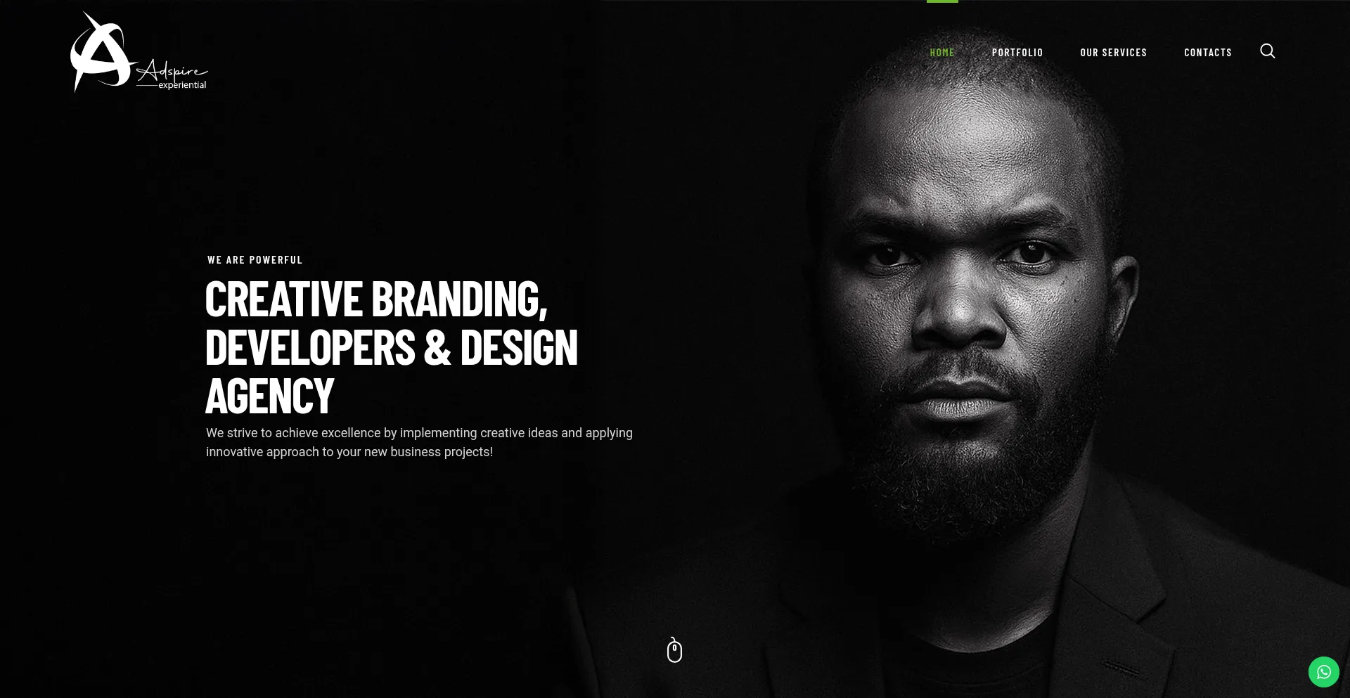 Website screenshot of Adspireexperiential.co.ke