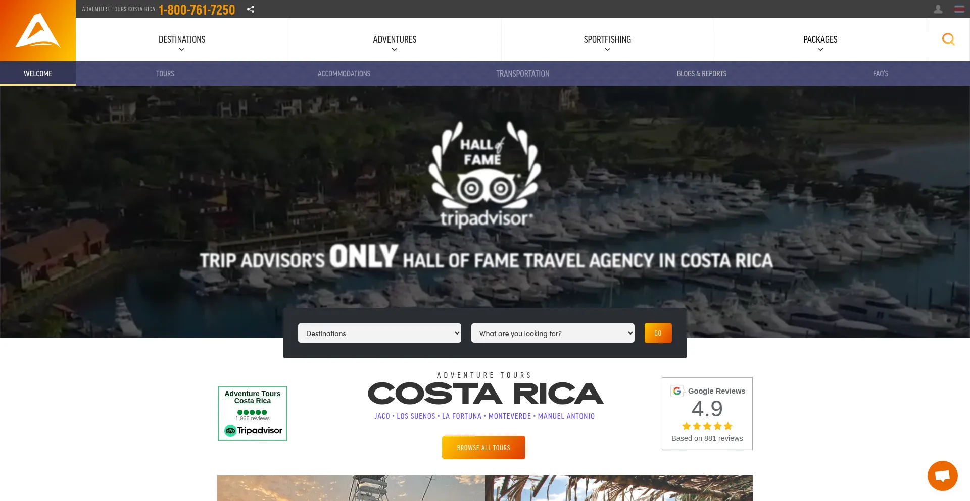 Adventuretourscostarica.com Screenshot