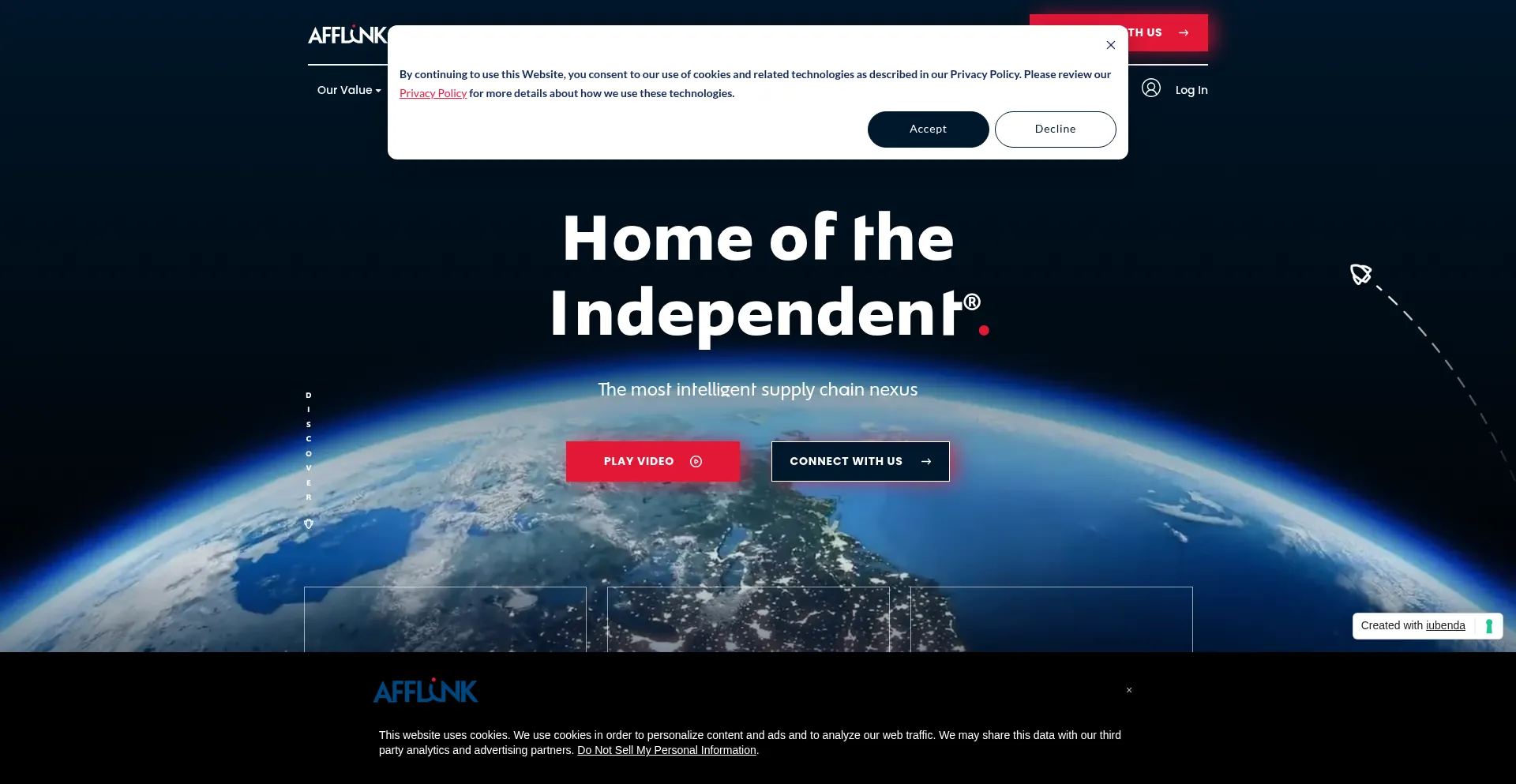 Website screenshot of Afflink.com