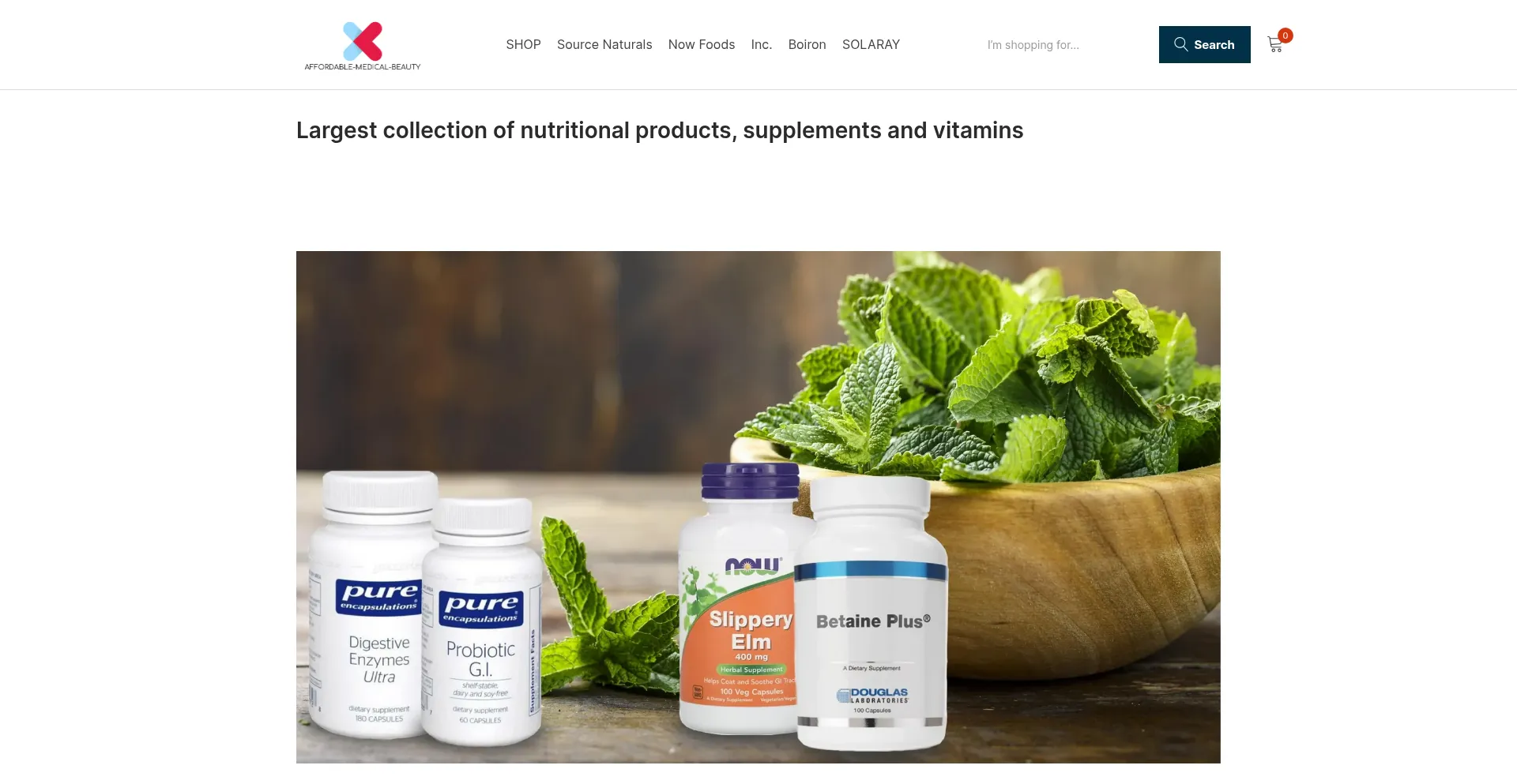 Website screenshot of Affordable-medical-beauty.com