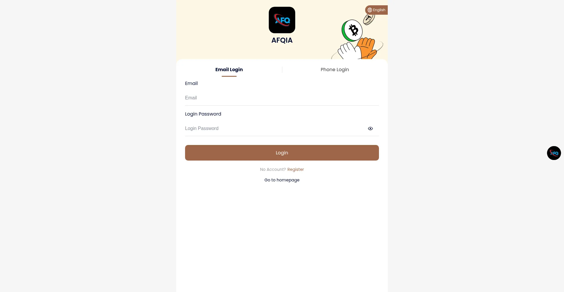 Website screenshot of Afqia.vip