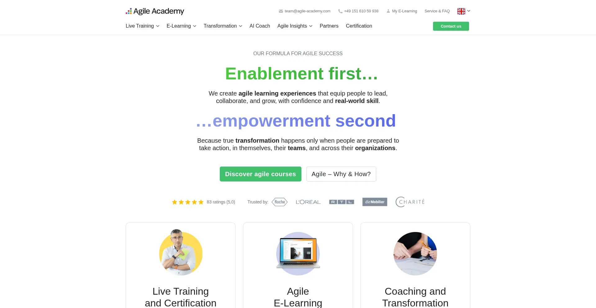 Agile-academy.com Screenshot