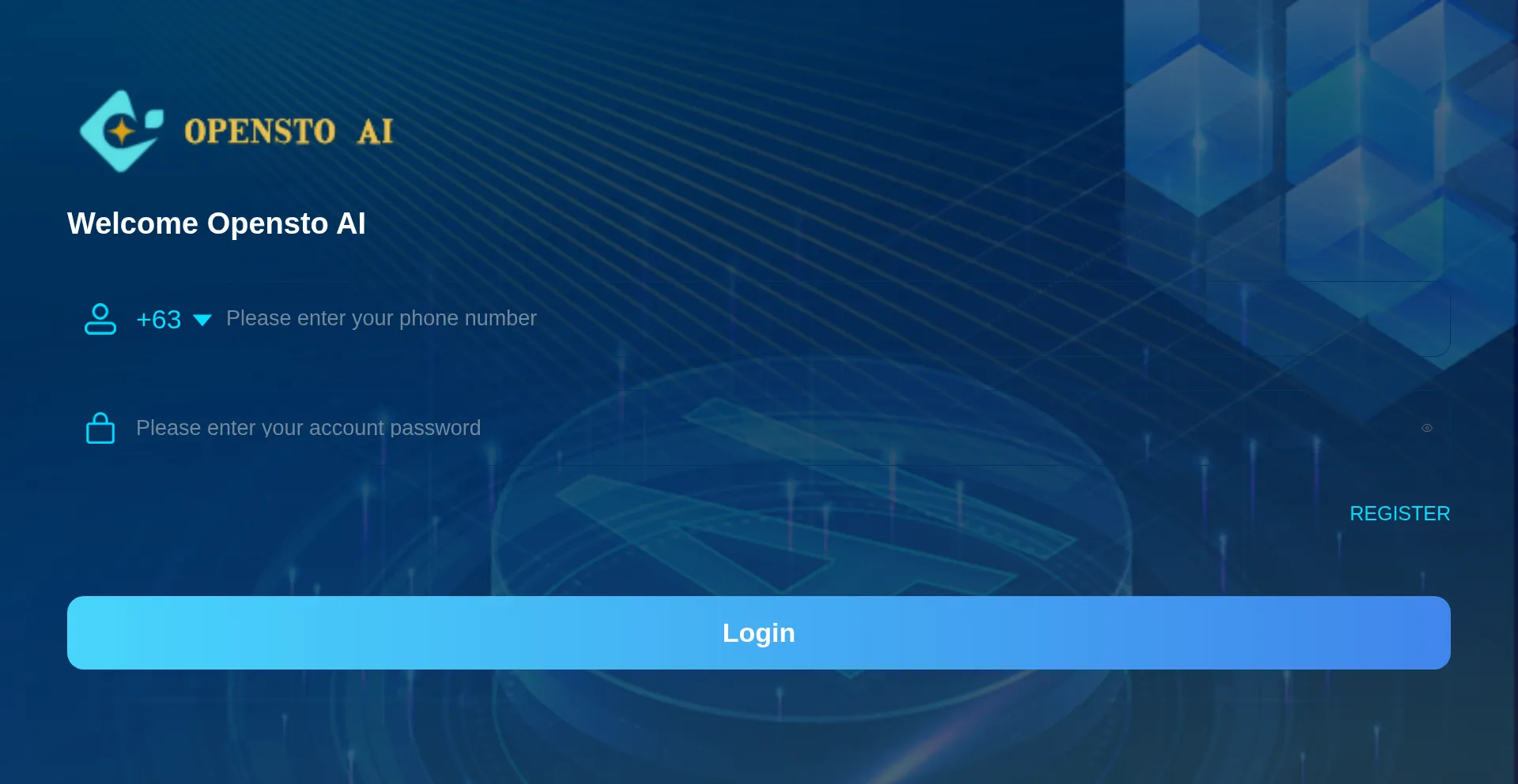 Website screenshot of Ai.opensto.com