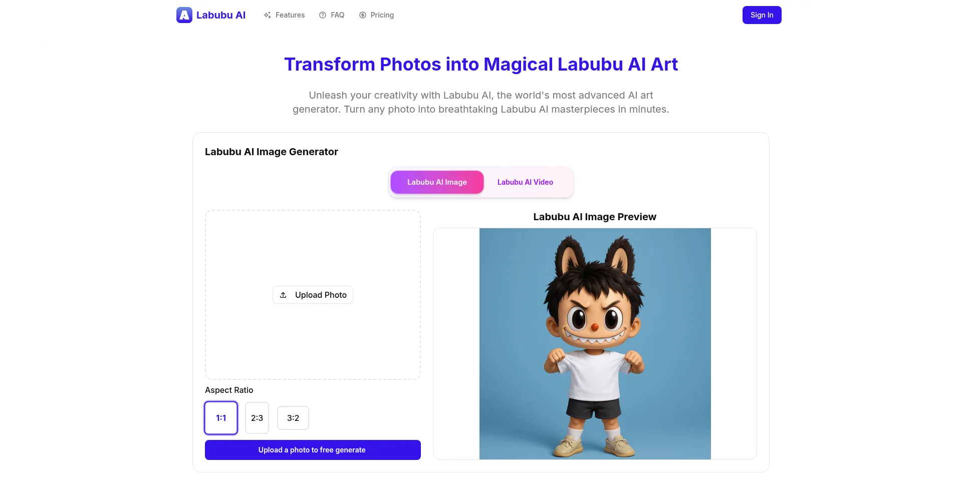 Website screenshot of Ailabubu.net