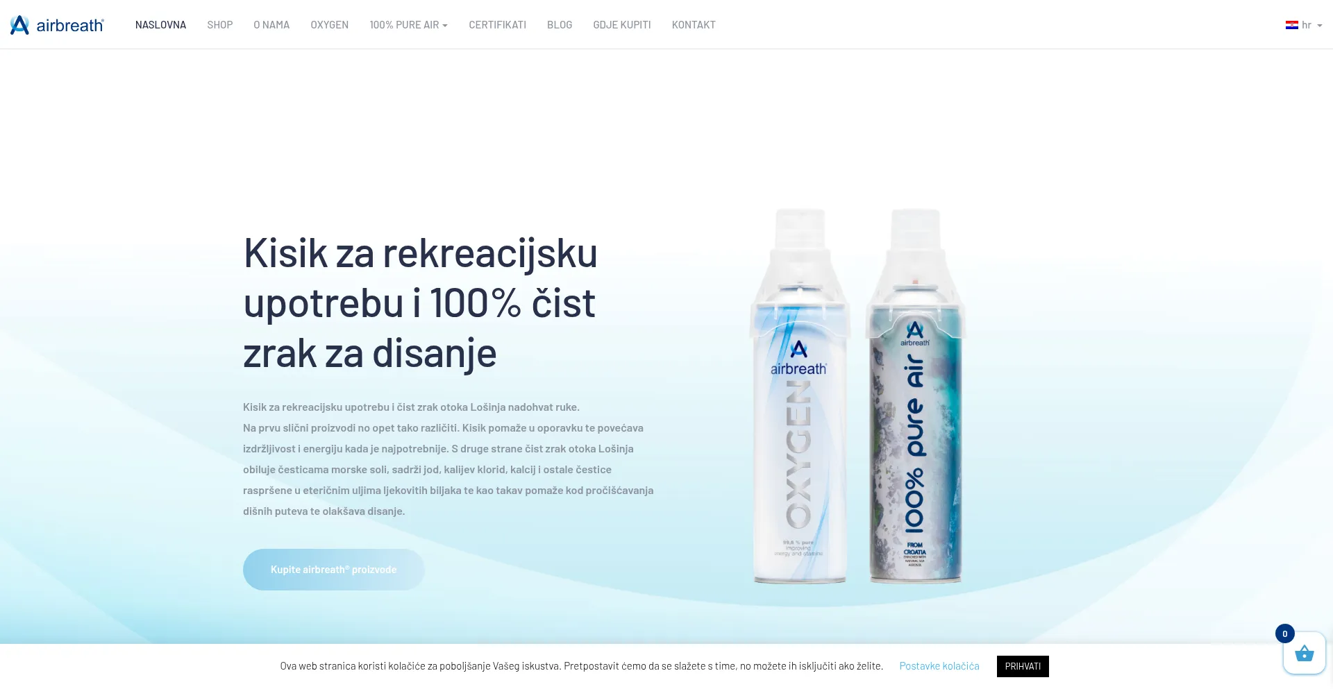 Website screenshot of Airbreath-oxy.com