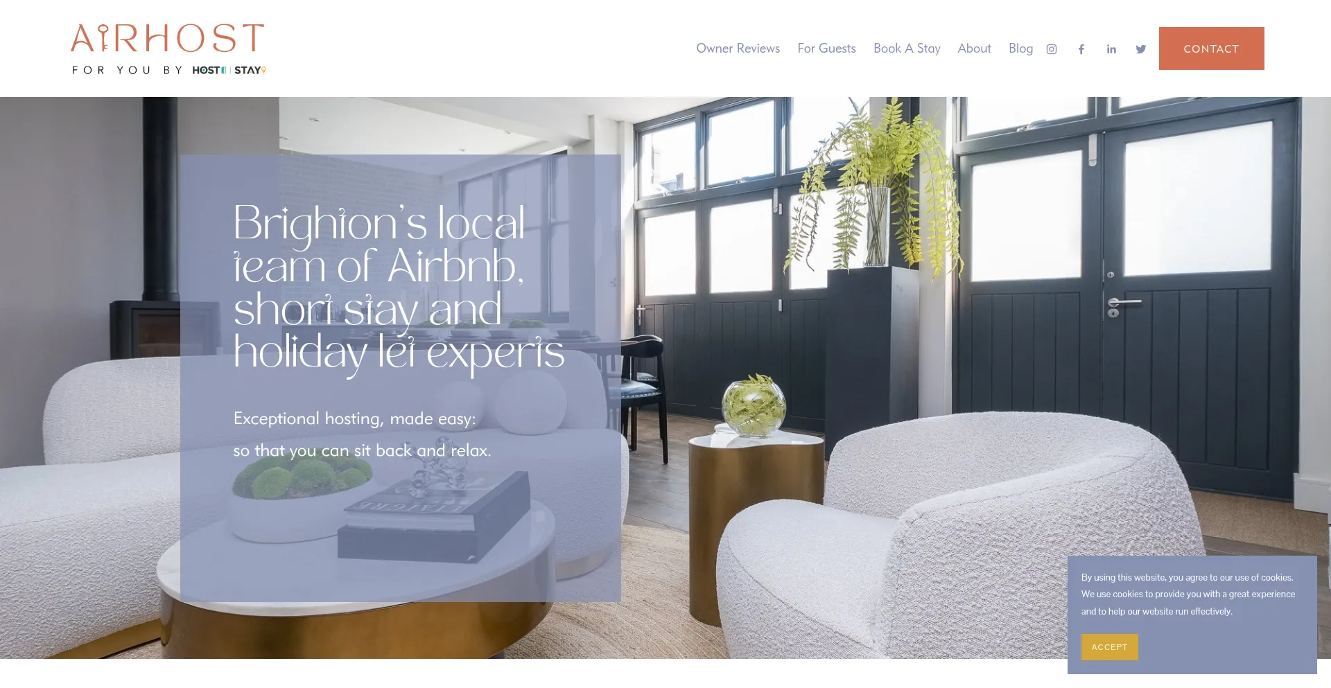 Website screenshot of Airhostforyou.com
