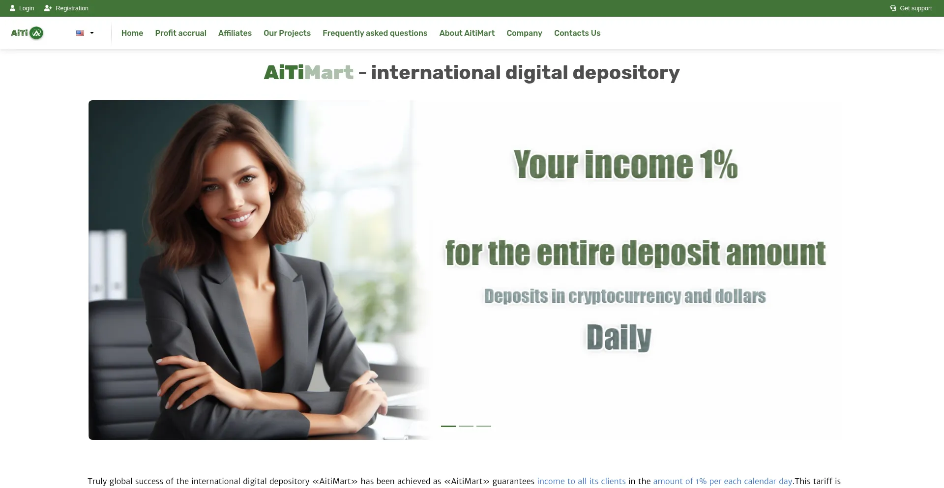 Website screenshot of Aitimart.cc