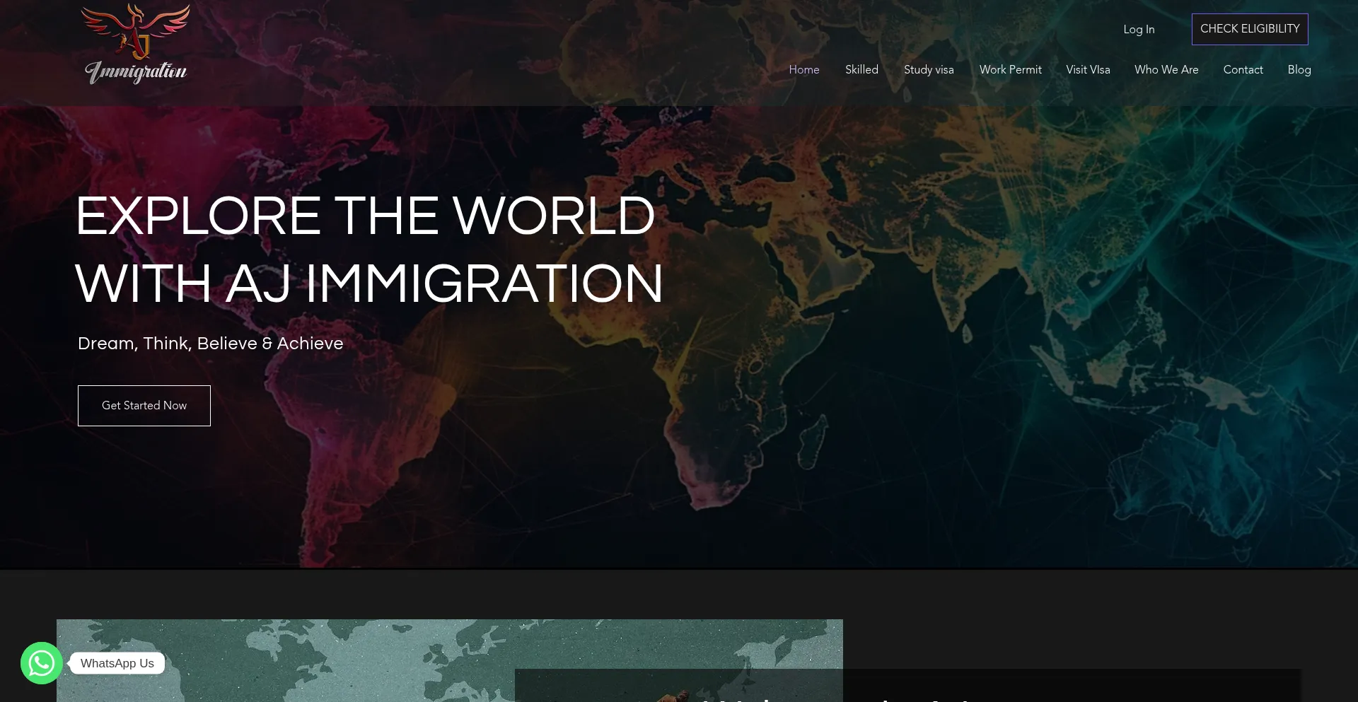 Website screenshot of Ajimmigration.in