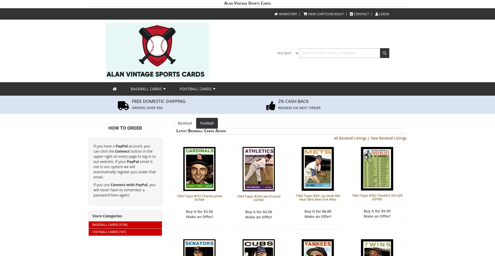 Alanvintagesportscards.com