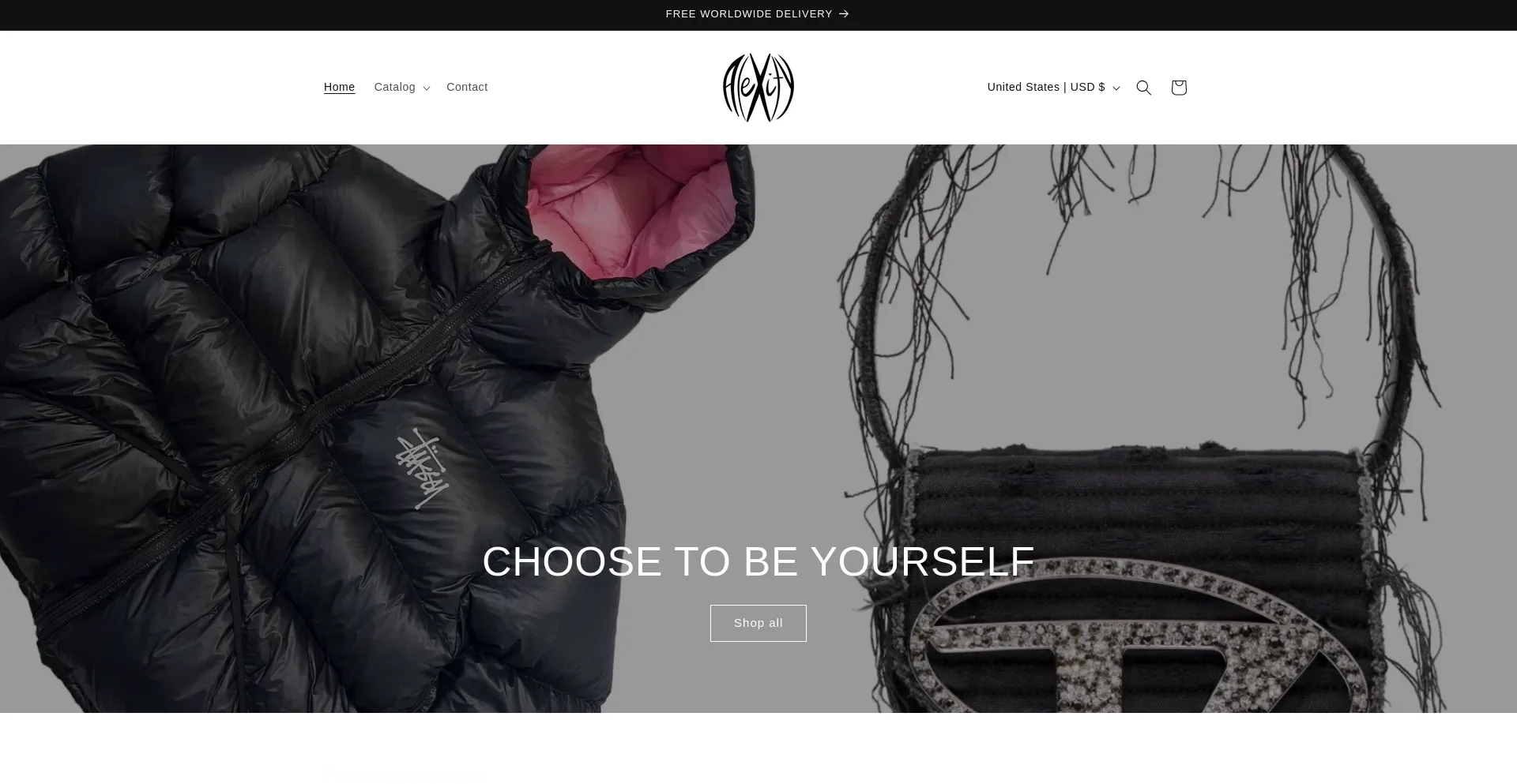 Website screenshot of Alexity.store