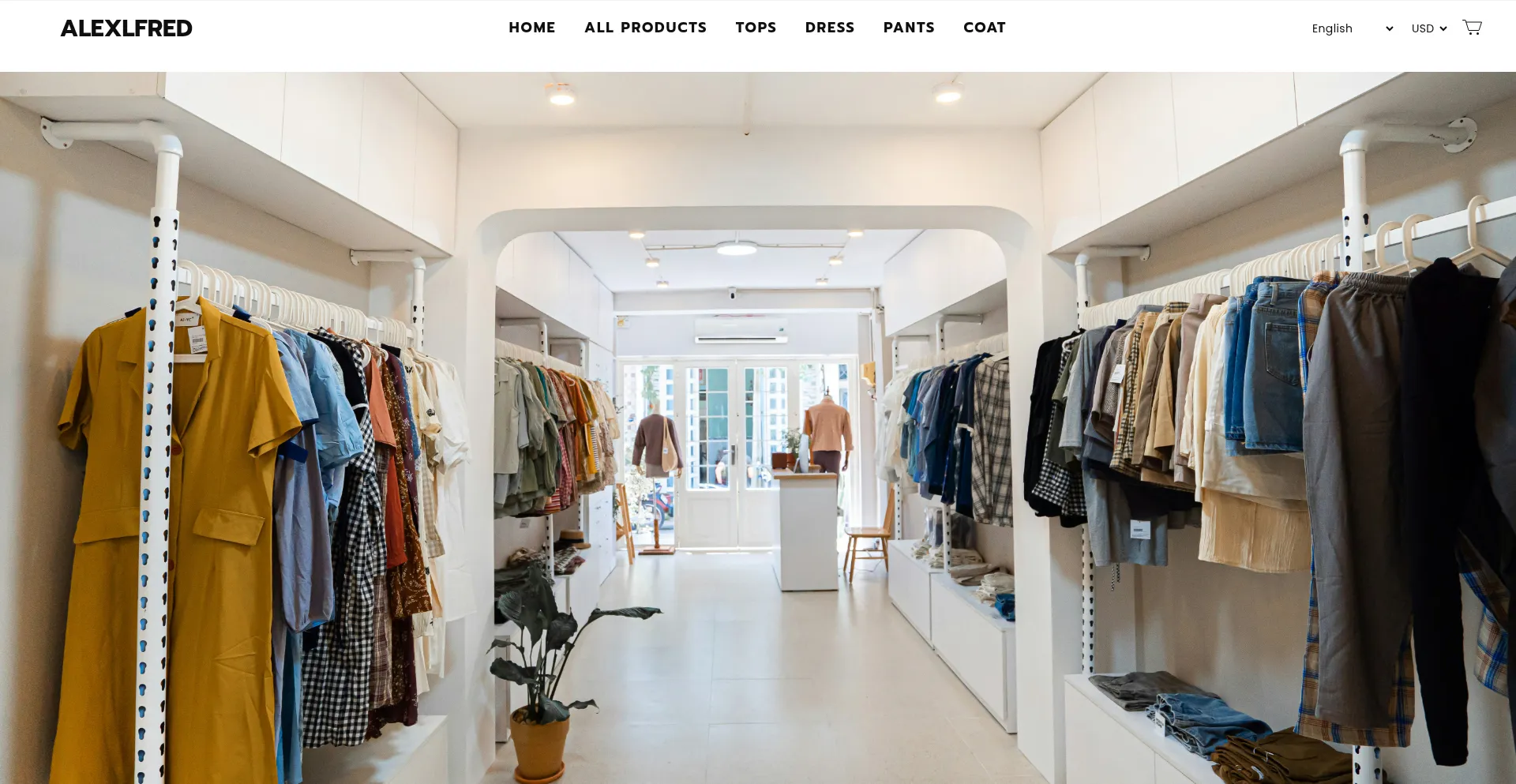 Website screenshot of Alexlfred.com
