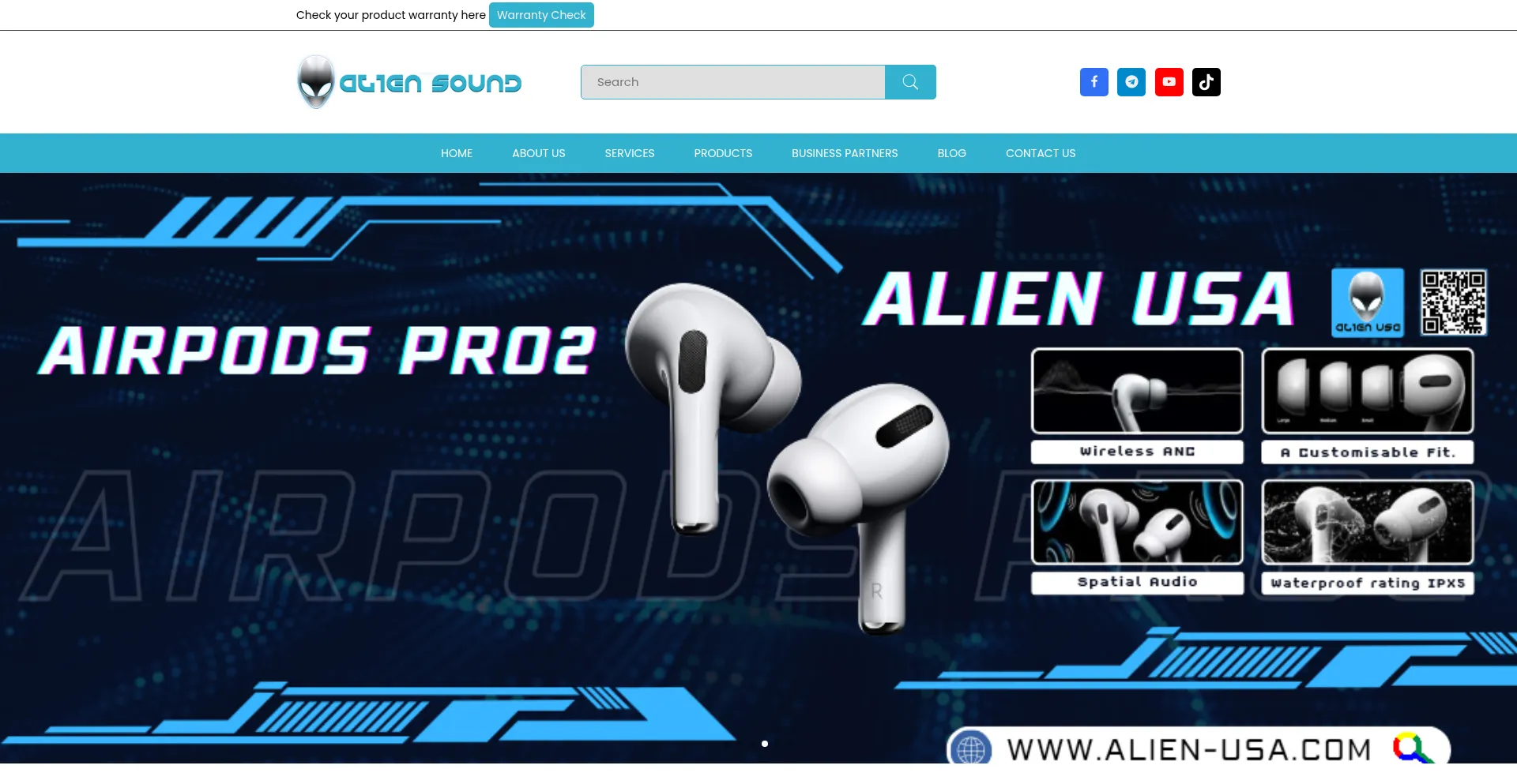 Website screenshot of Alien-usa.com