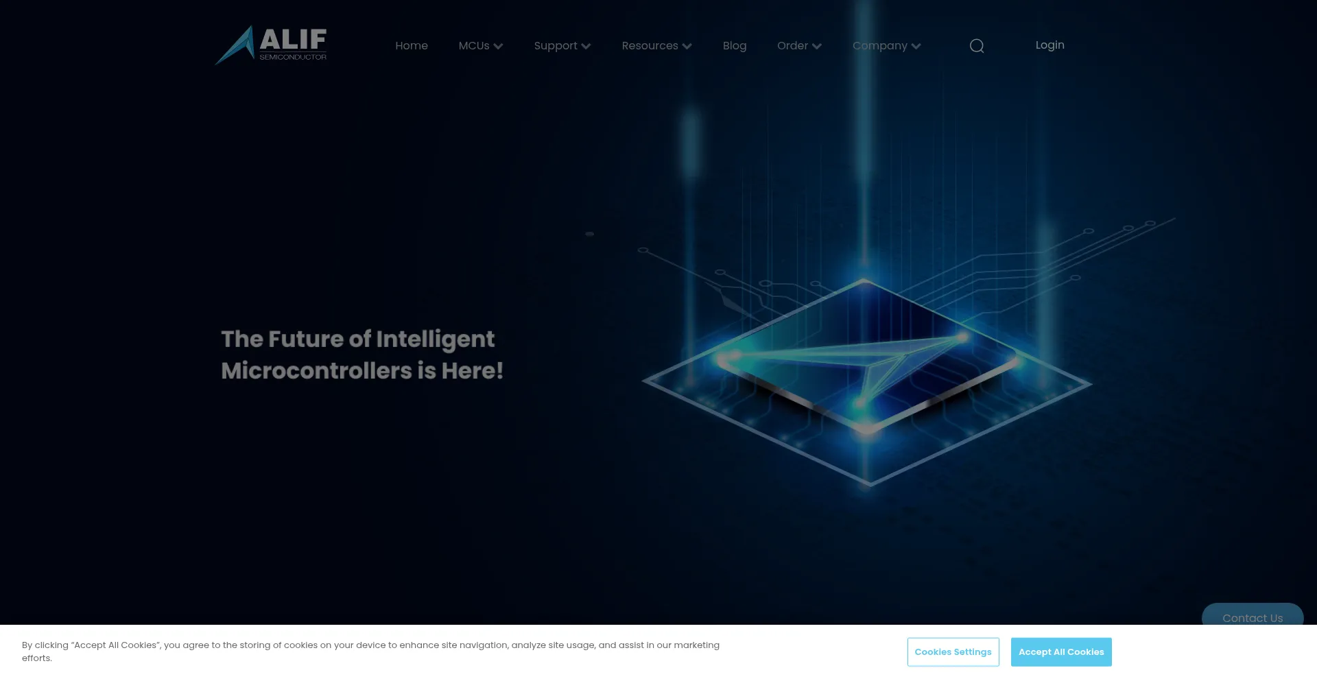 Website screenshot of Alifsemi.com