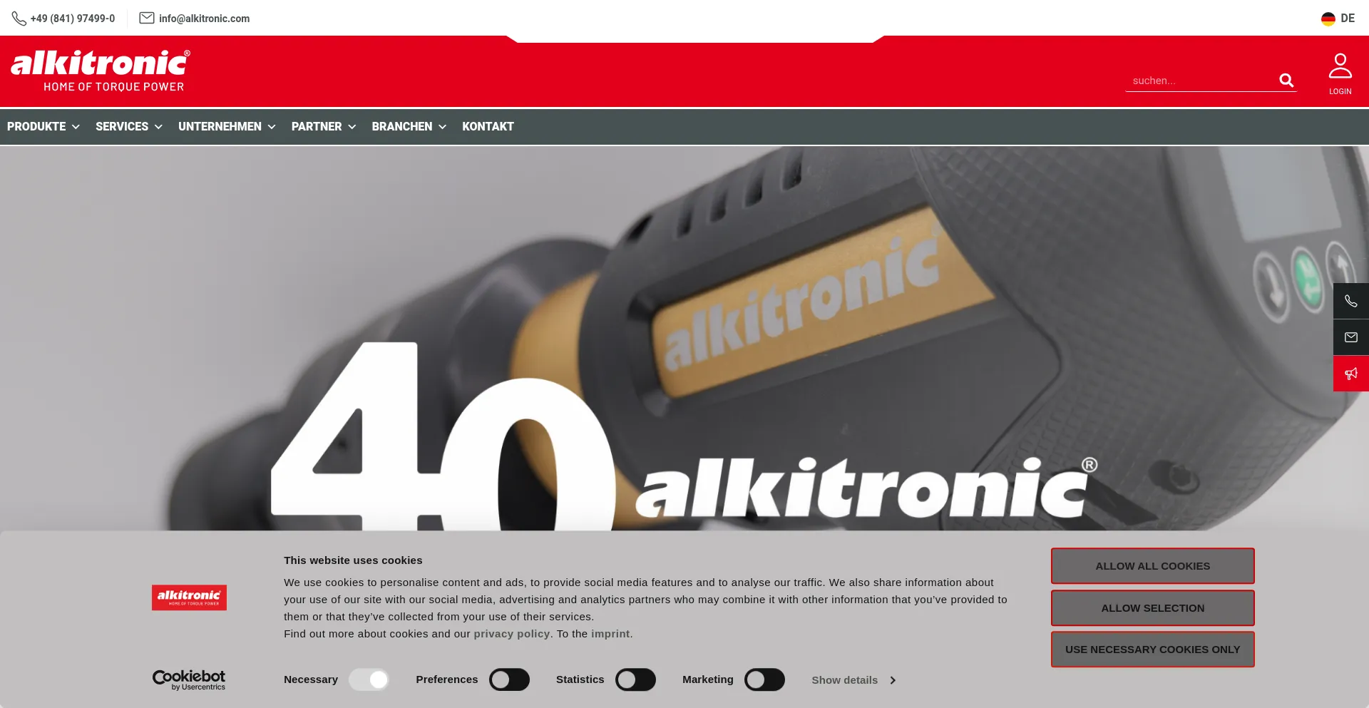 Website screenshot of Alkitronic.com