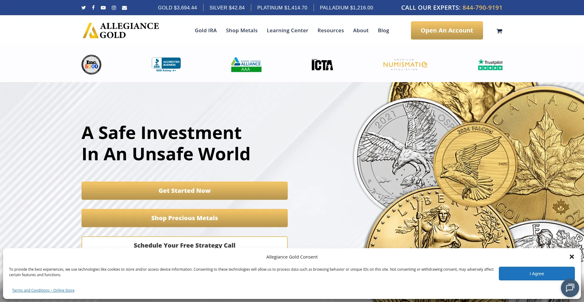 Ist Allegiancegold.com sicher und vertrauenswürdig?