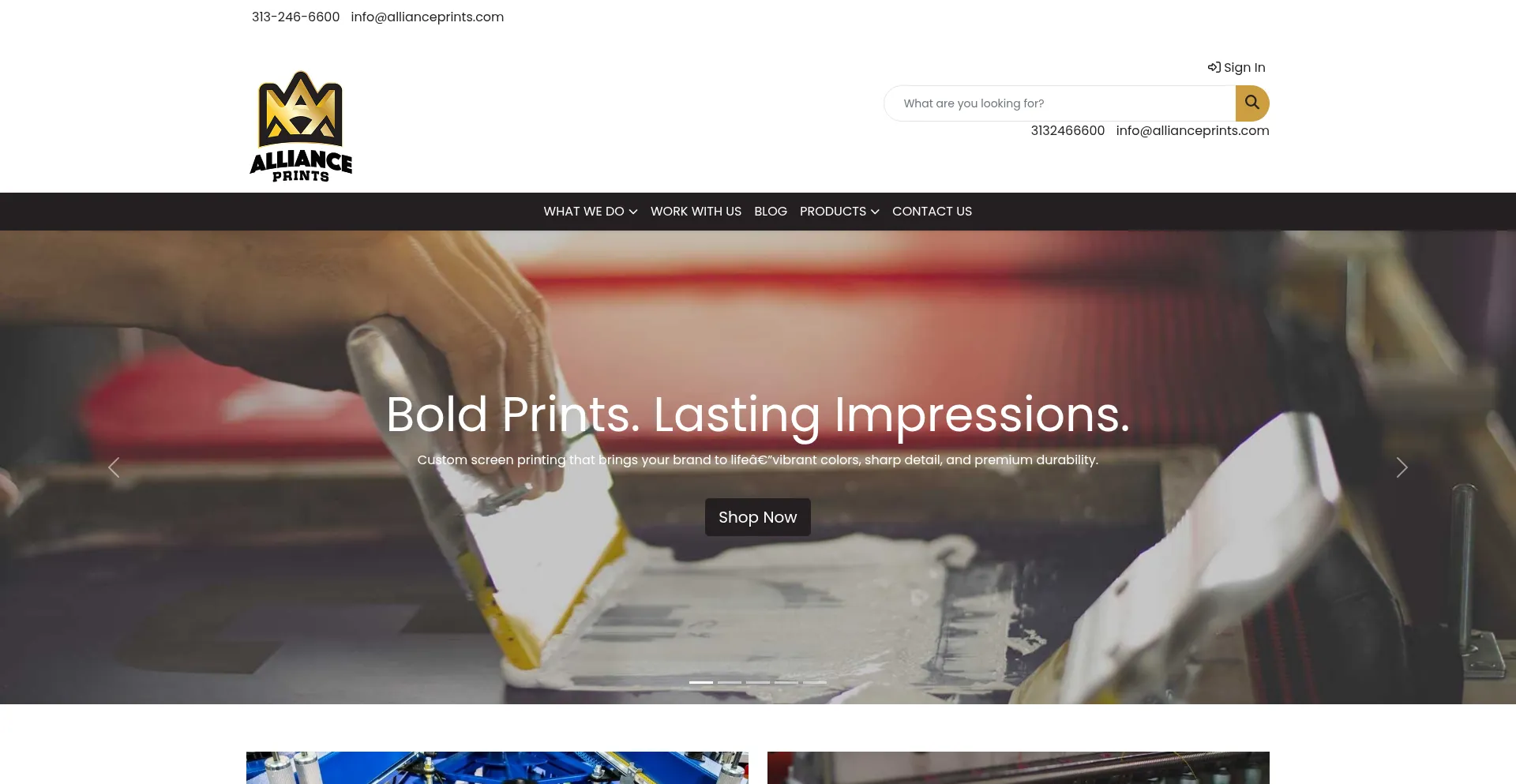 Allianceprints.com Screenshot