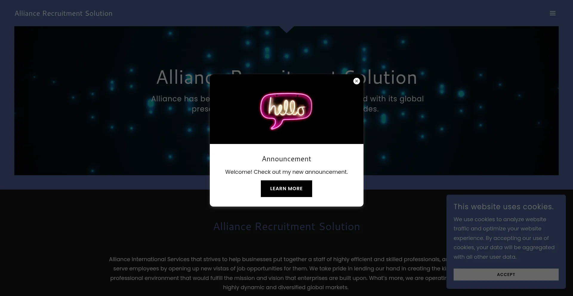 Ist Alliancerecruitmentsolution.com sicher und vertrauenswürdig?