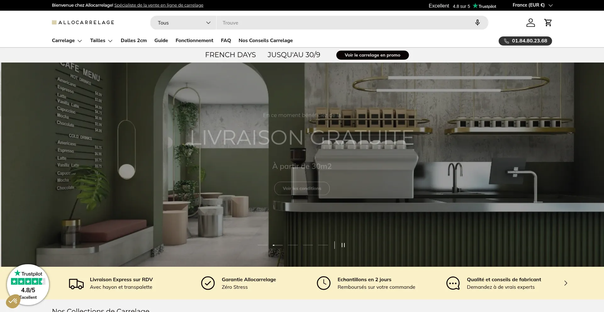Allocarrelage.com Screenshot