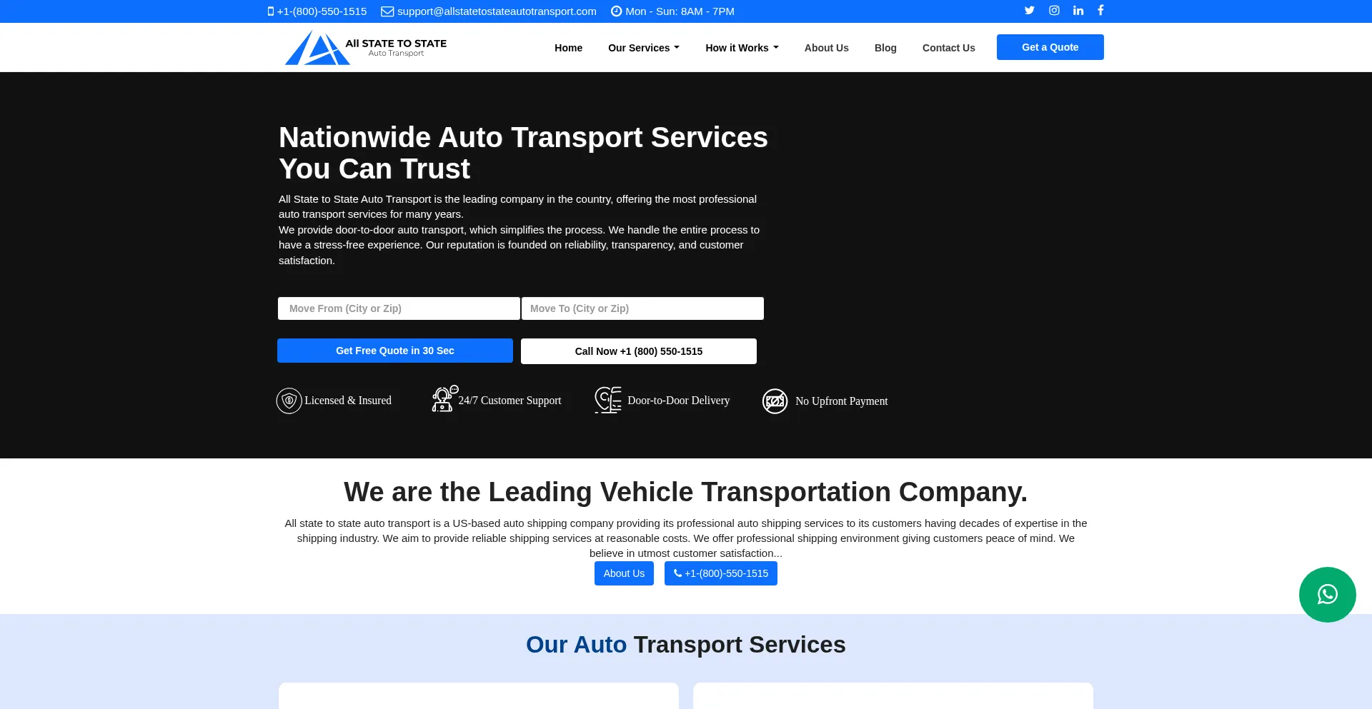 Allstatetostateautotransport.com