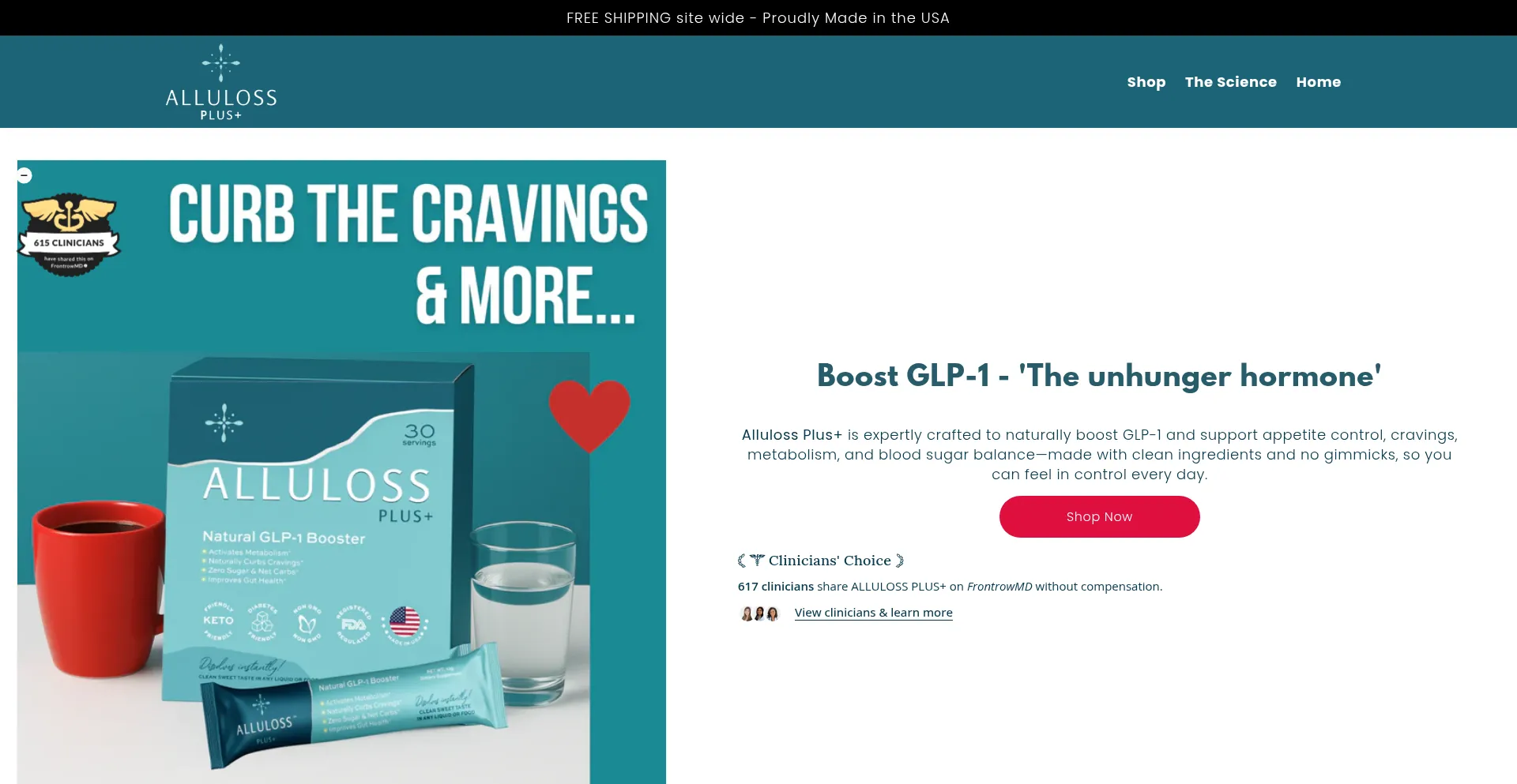 Website screenshot of Allulossplus.com