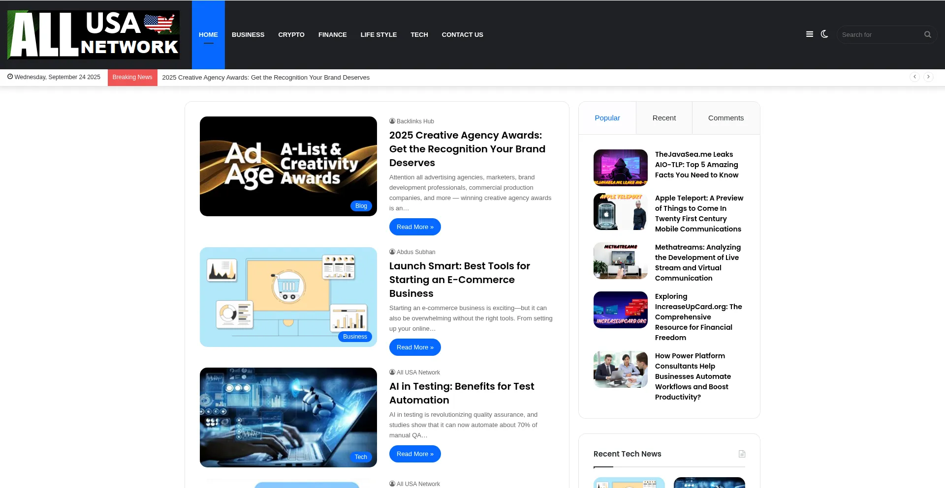 Allusanetwork.com Screenshot
